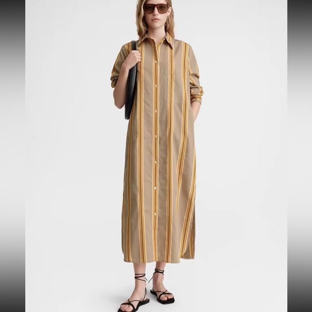 TOTEME
Jacquard striped cotton-blend shirt dress XS - Picture 2 of 10